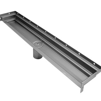 Tile Insert Linear Floor Drain, Wall-to-Wall Linear Drain with Three Side Flange, Drains Unlimited