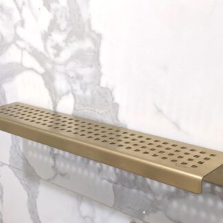 Gold Stainless Steel Wall-Mount Shower Shelf